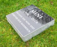 black granite polished tablet pet memorial