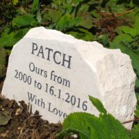 Limestone Boulder Pet Memorial for Patch