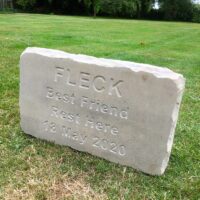 Sandstone Pet Memorial Tablet for Fleck